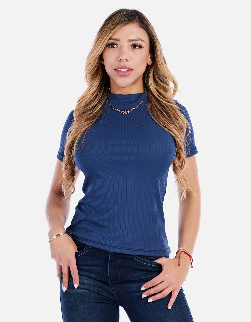 Blusa elegante para mujer manga corta