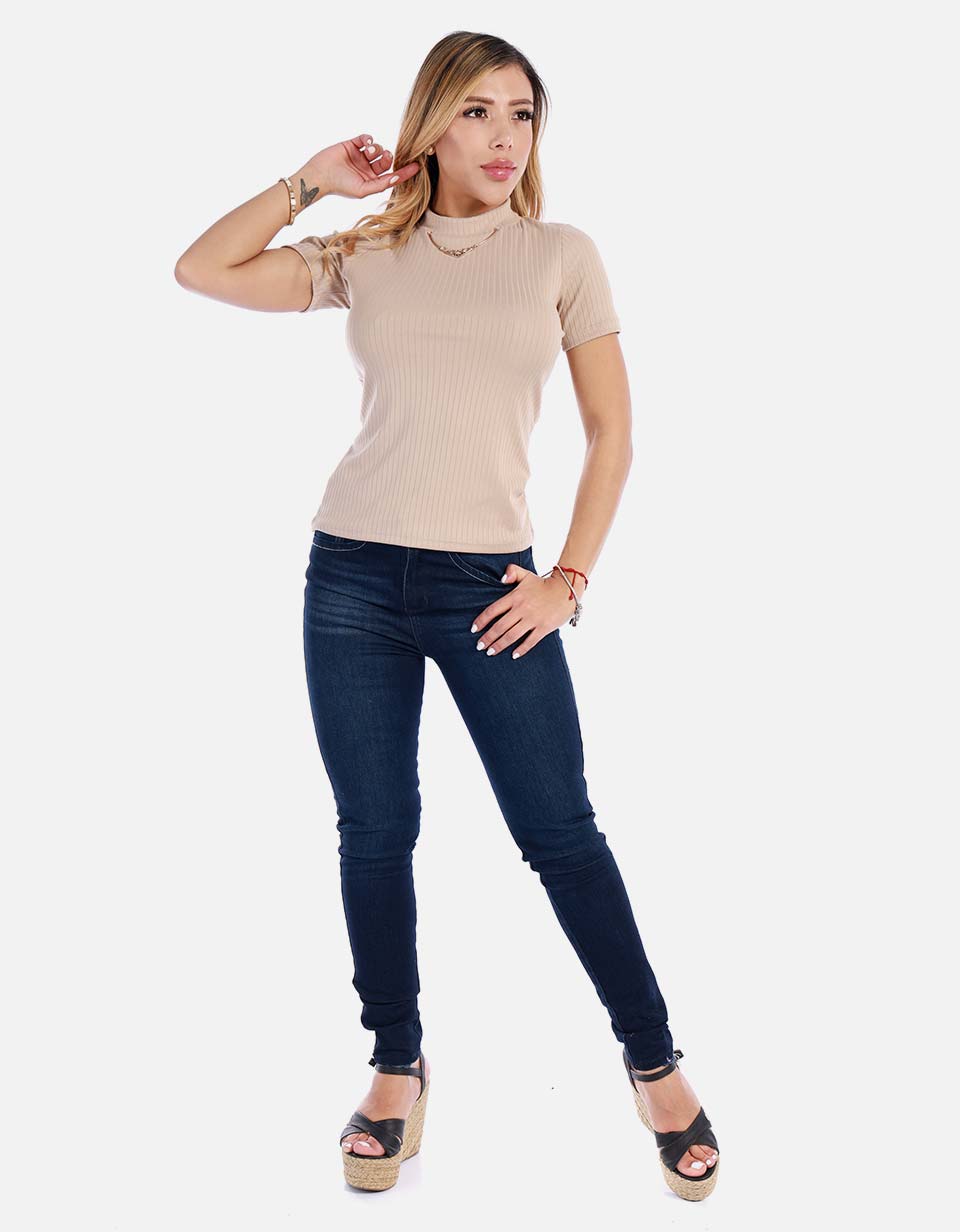 Blusa elegante para mujer manga corta