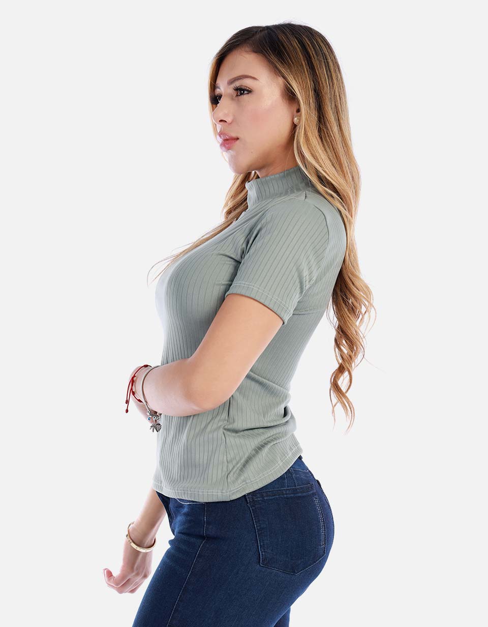 Blusa elegante para mujer manga corta
