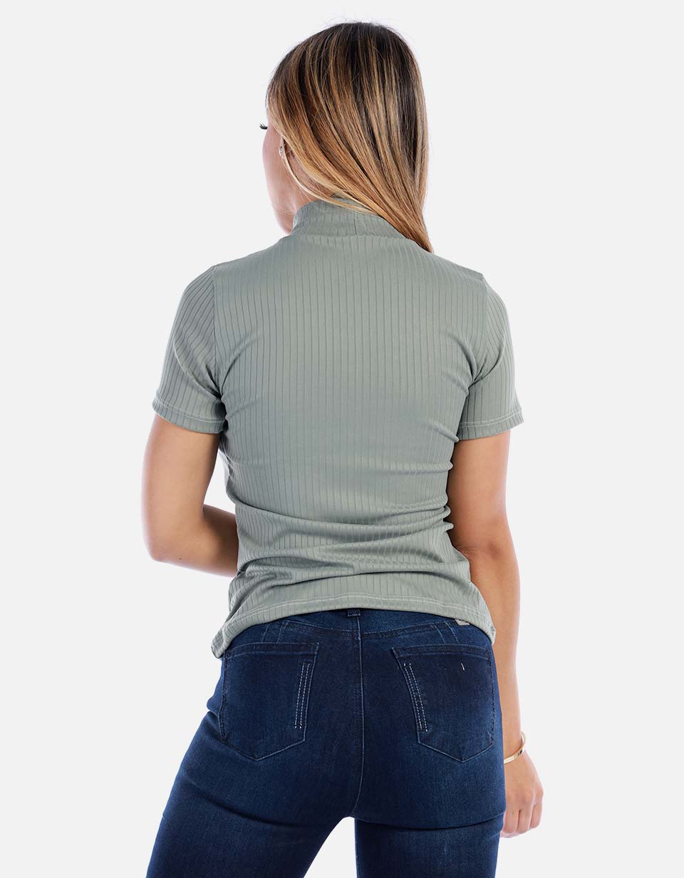 Blusa elegante para mujer manga corta