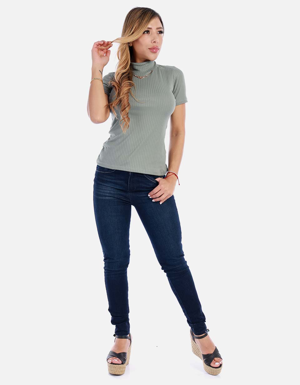 Blusa elegante para mujer manga corta