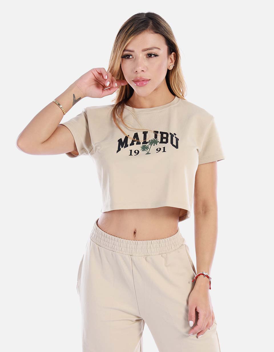 Camiseta crop de mujer