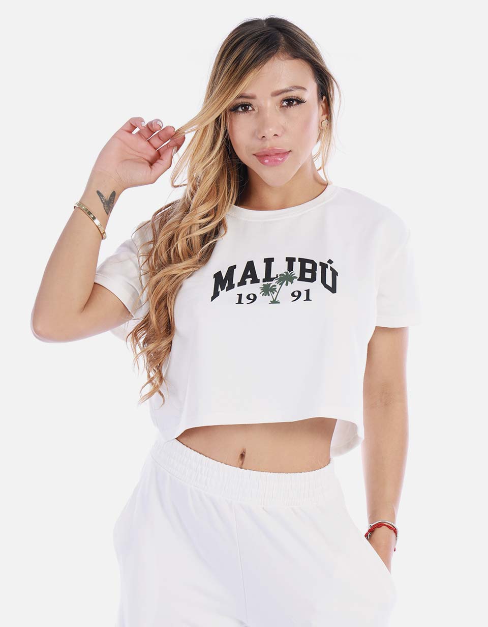 Camiseta crop de mujer