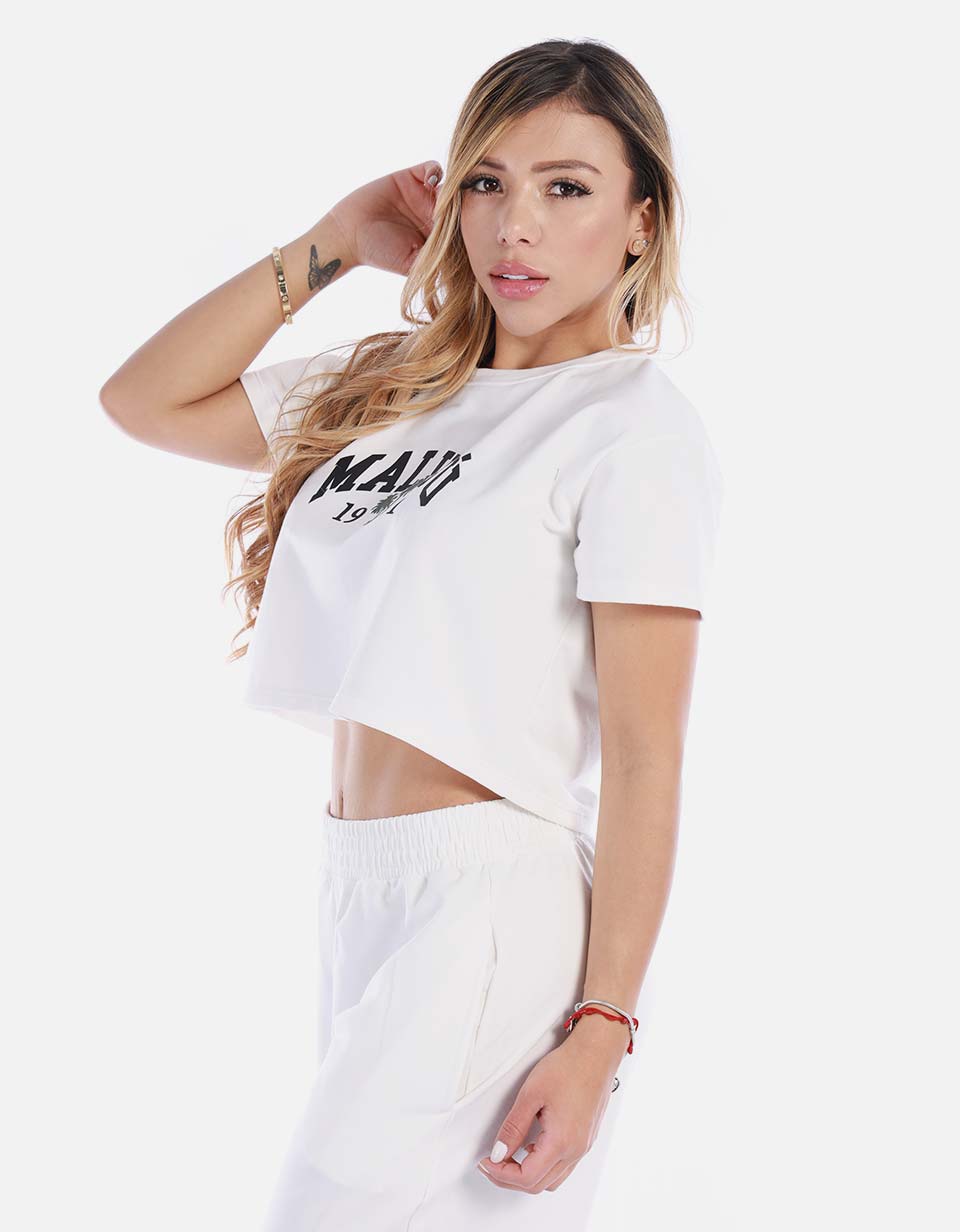 Camiseta crop de mujer