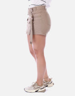 Short Tipo Skort Cargo Mujer Arena