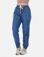 Jogger Denim Mujer Azul Índigo