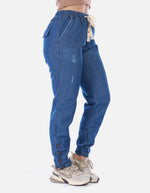 Jogger Denim Mujer Azul Índigo