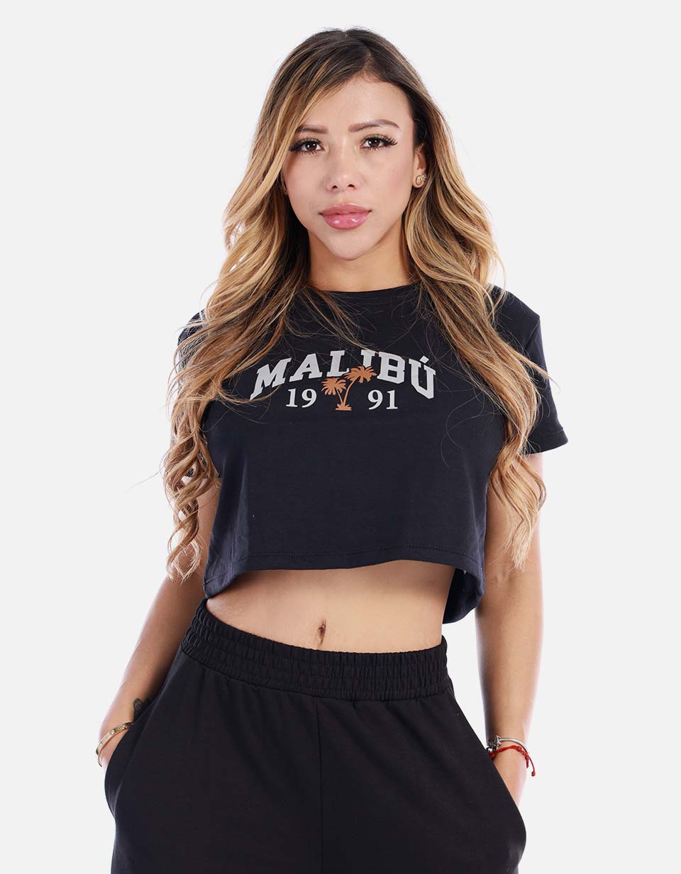 Camiseta crop de mujer
