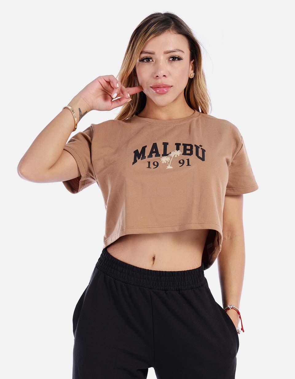 Camiseta crop de mujer