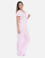 Pijama Conjunto Pantalón Largo Mujer Rosado