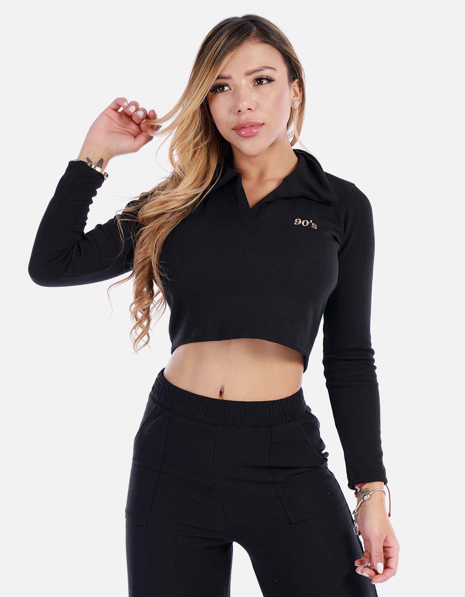 Buzo acanalado para mujer