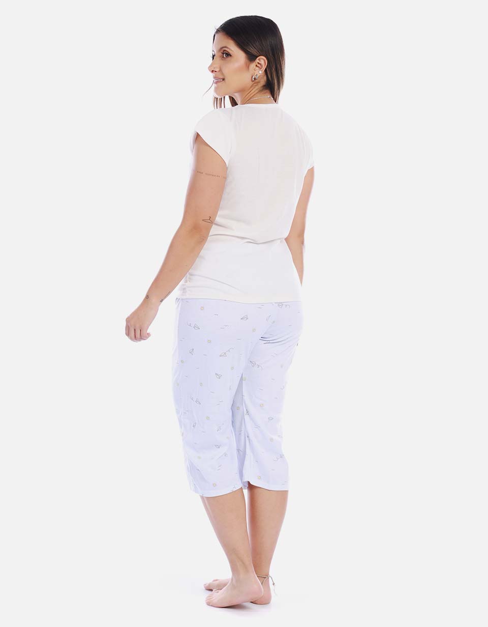 Pijama Conjunto Capri Mujer Marfil