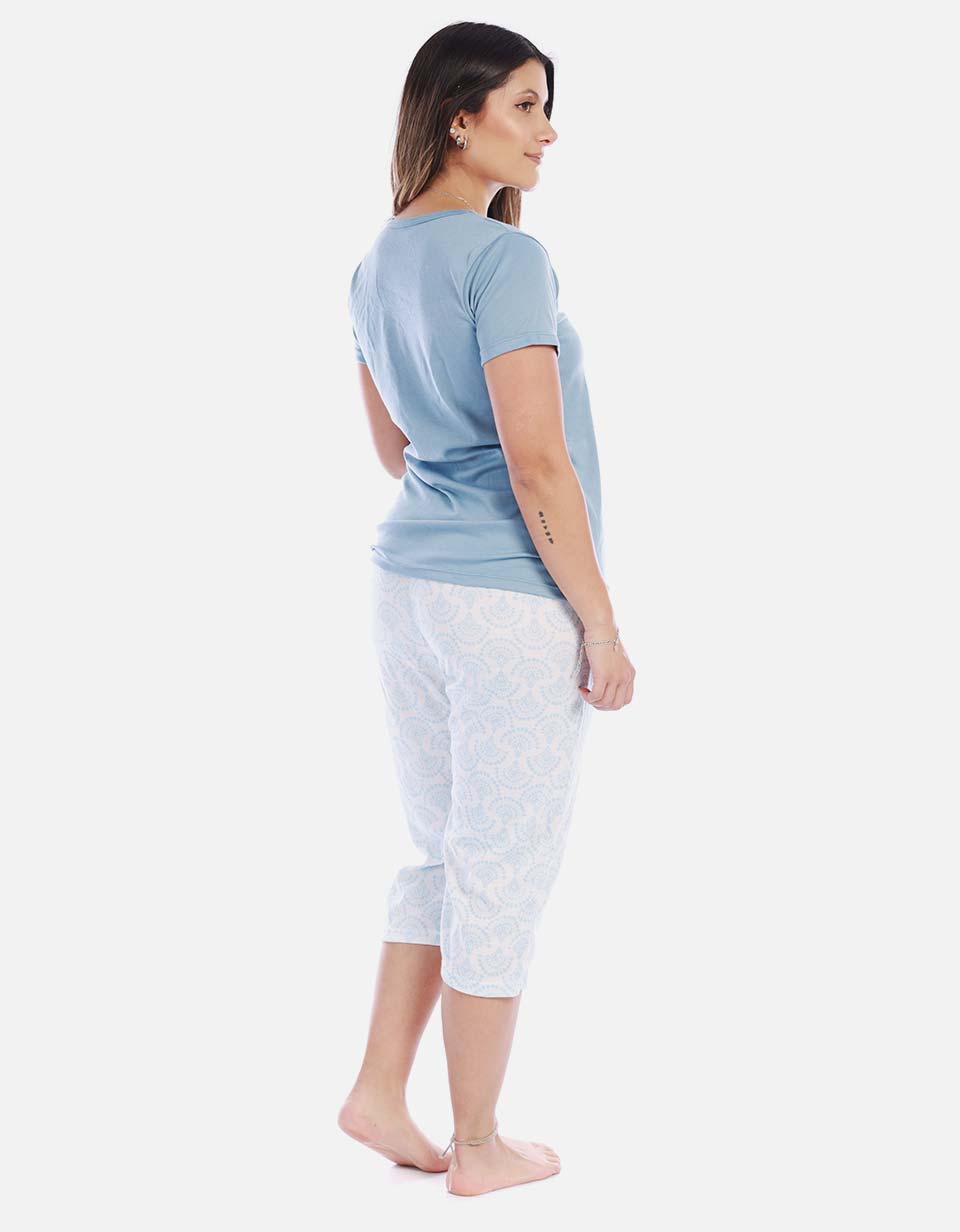 Pijama Conjunto Capri Mujer Azul