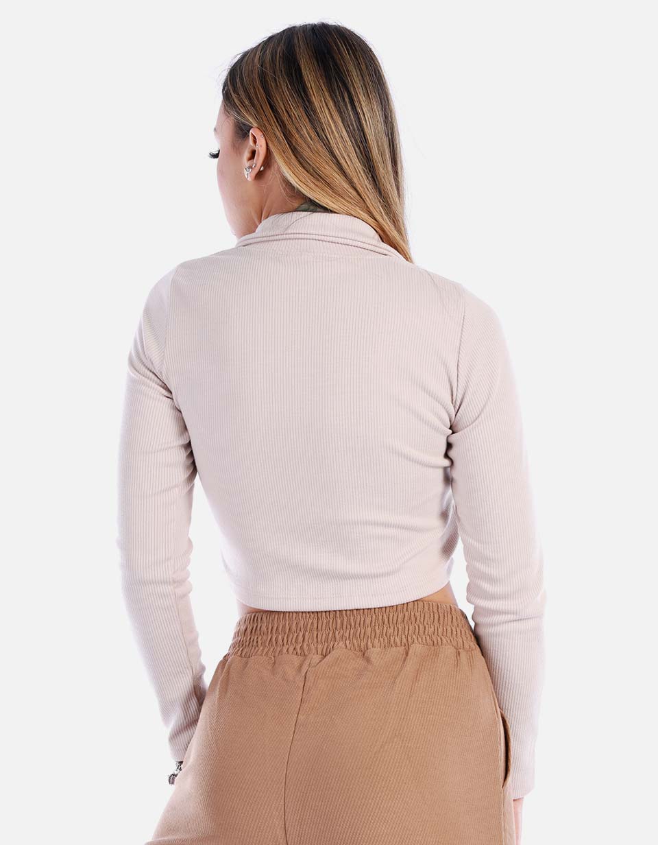 Buzo acanalado para mujer