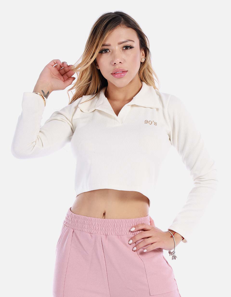 Buzo acanalado para mujer
