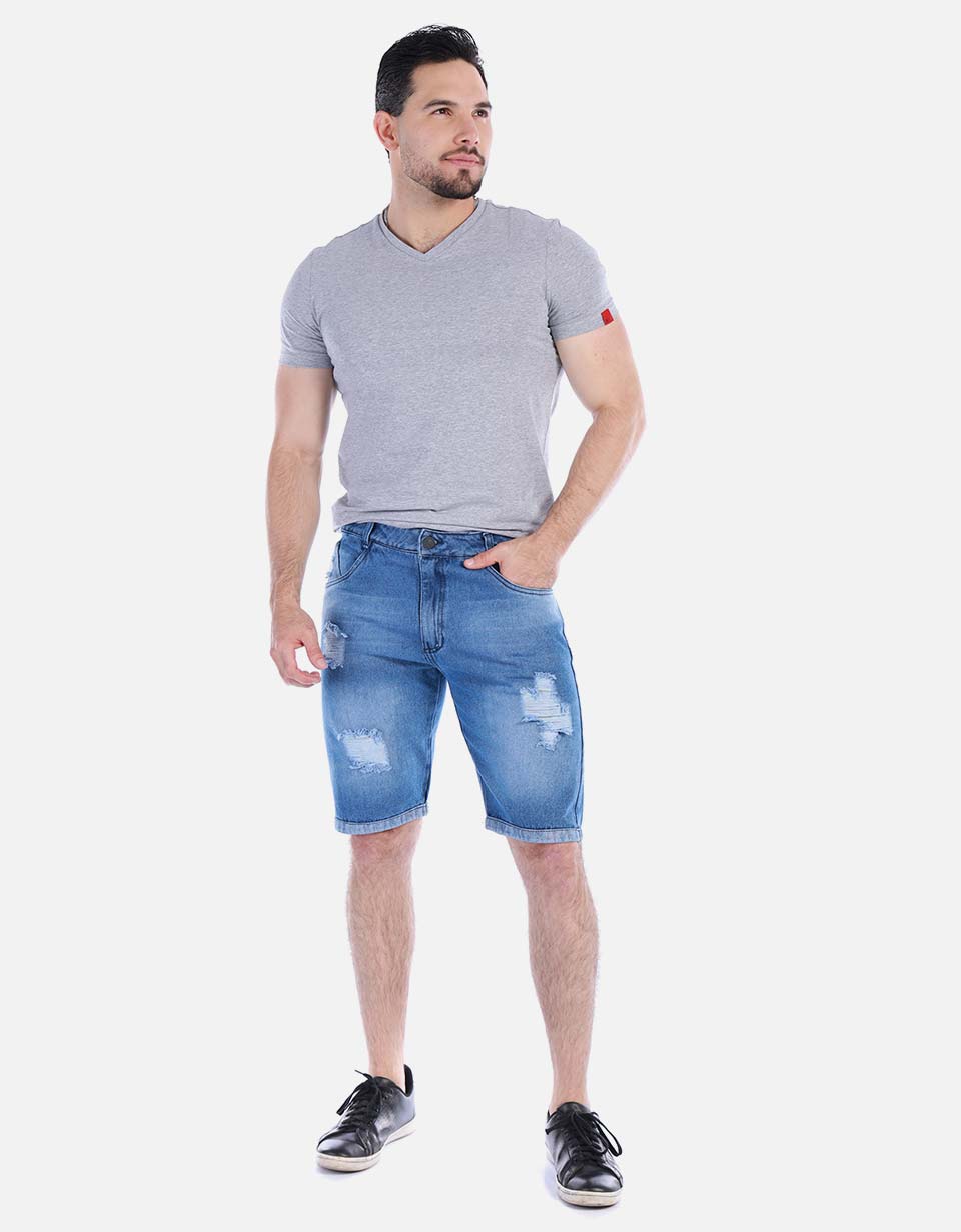 Bermuda en jean para hombre