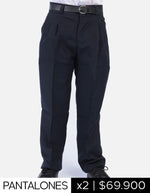 Pack X2 Pantalón escolar Azul