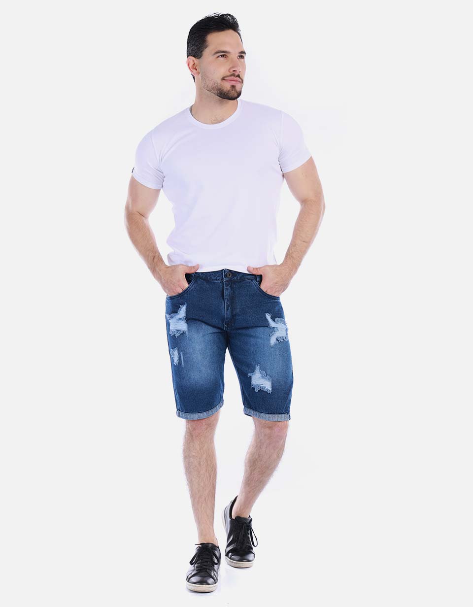 Bermuda en jean para hombre