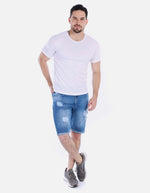 Camiseta blanca para Hombre cuello redondo