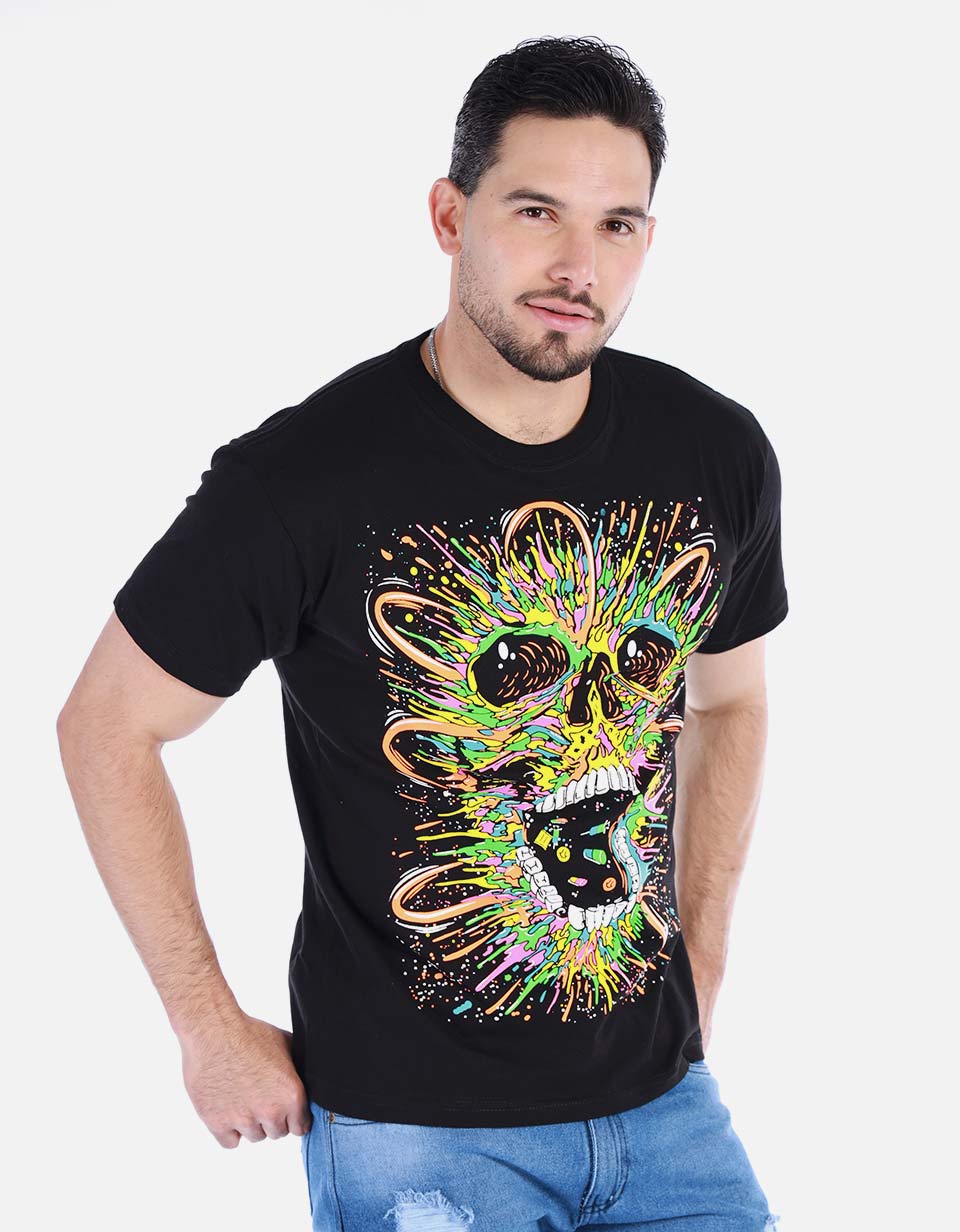 Camiseta para hombre - Brilla con luz UV