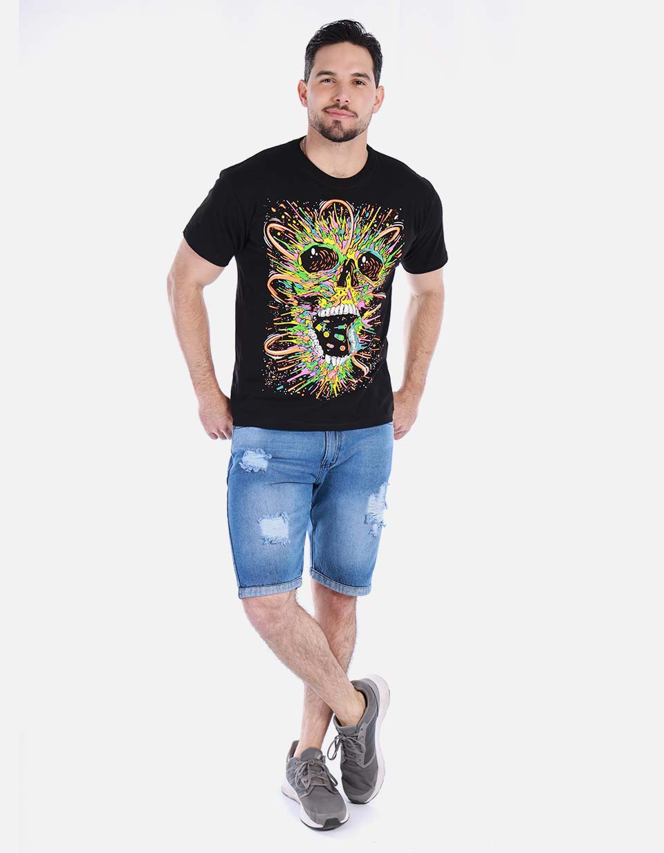Camiseta para hombre - Brilla con luz UV