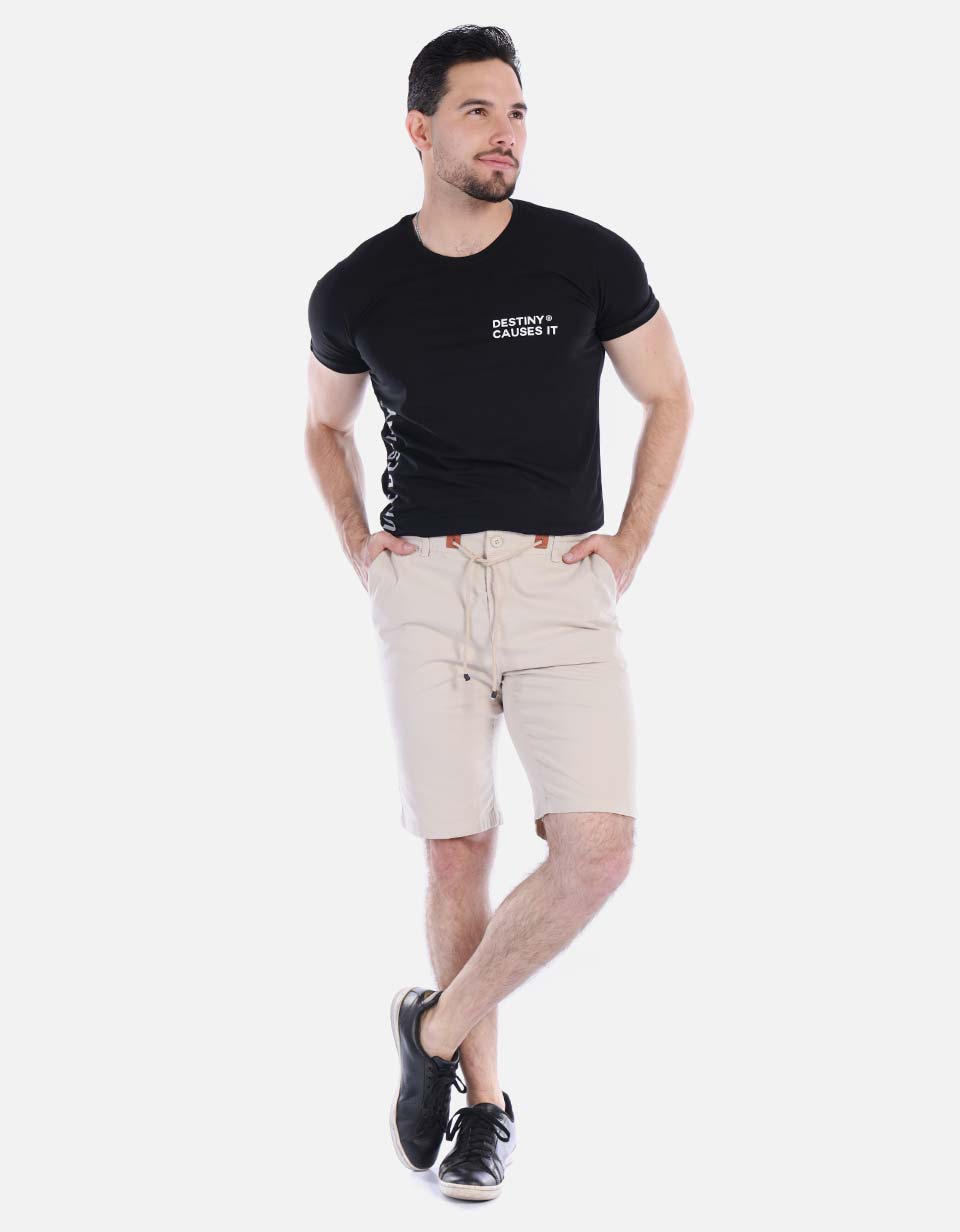Bermuda en drill para hombre
