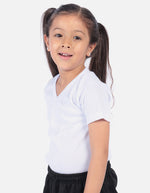 Pack X2 Camiseta acanalada cuello V Colegial