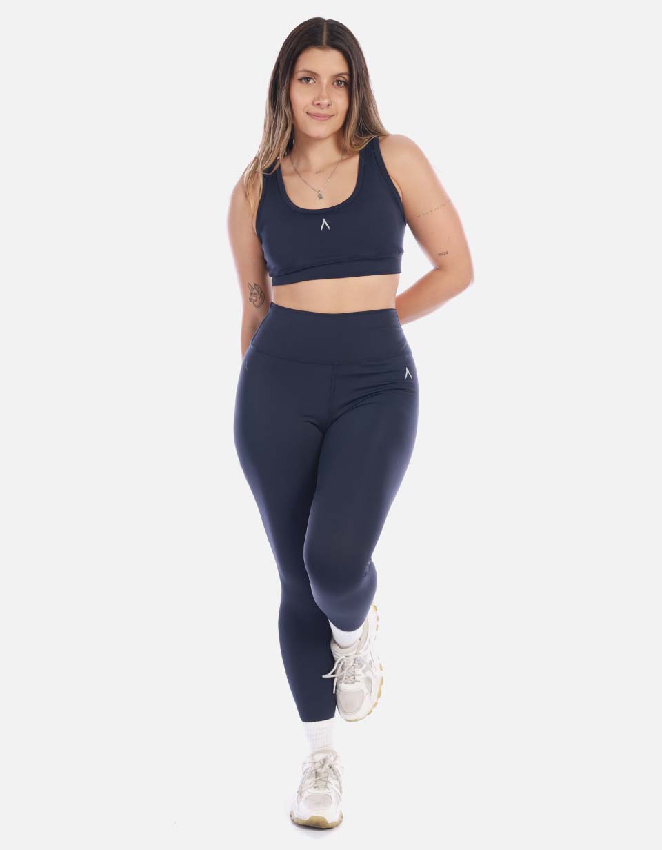 Legging Deportivo Mujer Cintura Alta Azul