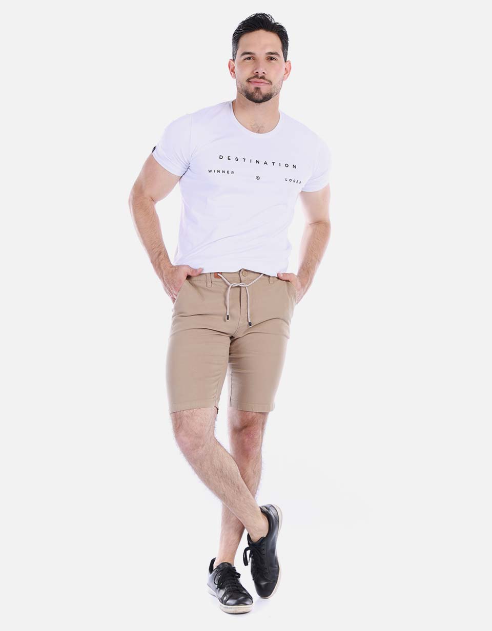 Bermuda en drill para hombre