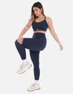 Legging Deportivo Mujer Cintura Alta Azul