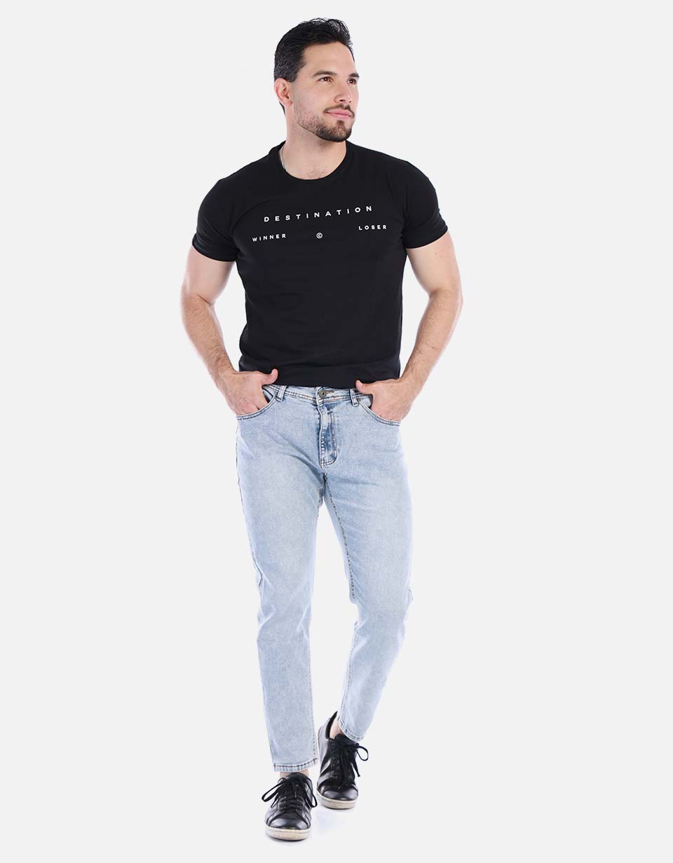 Jean para hombre regular fit claro