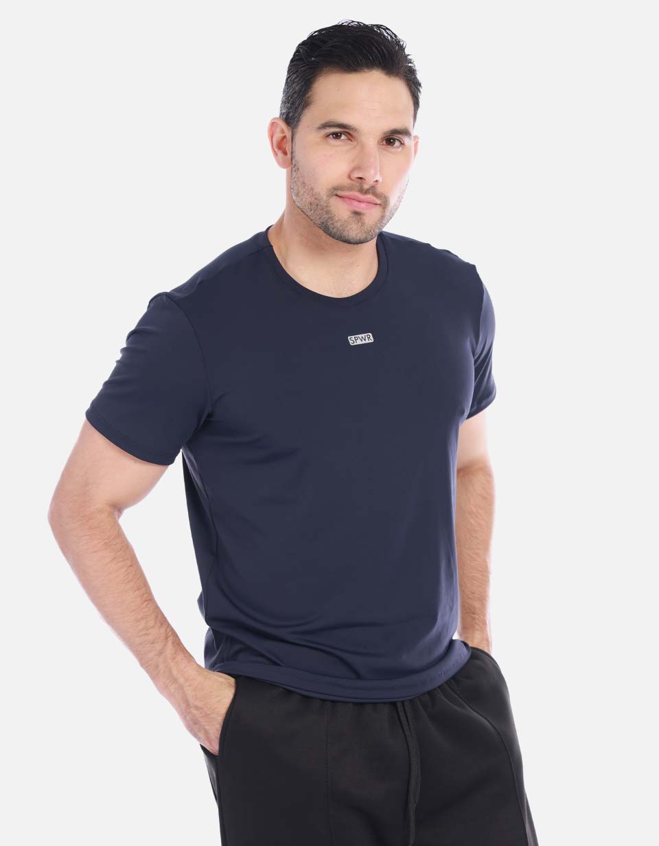 Camiseta Básica Hombre Azul