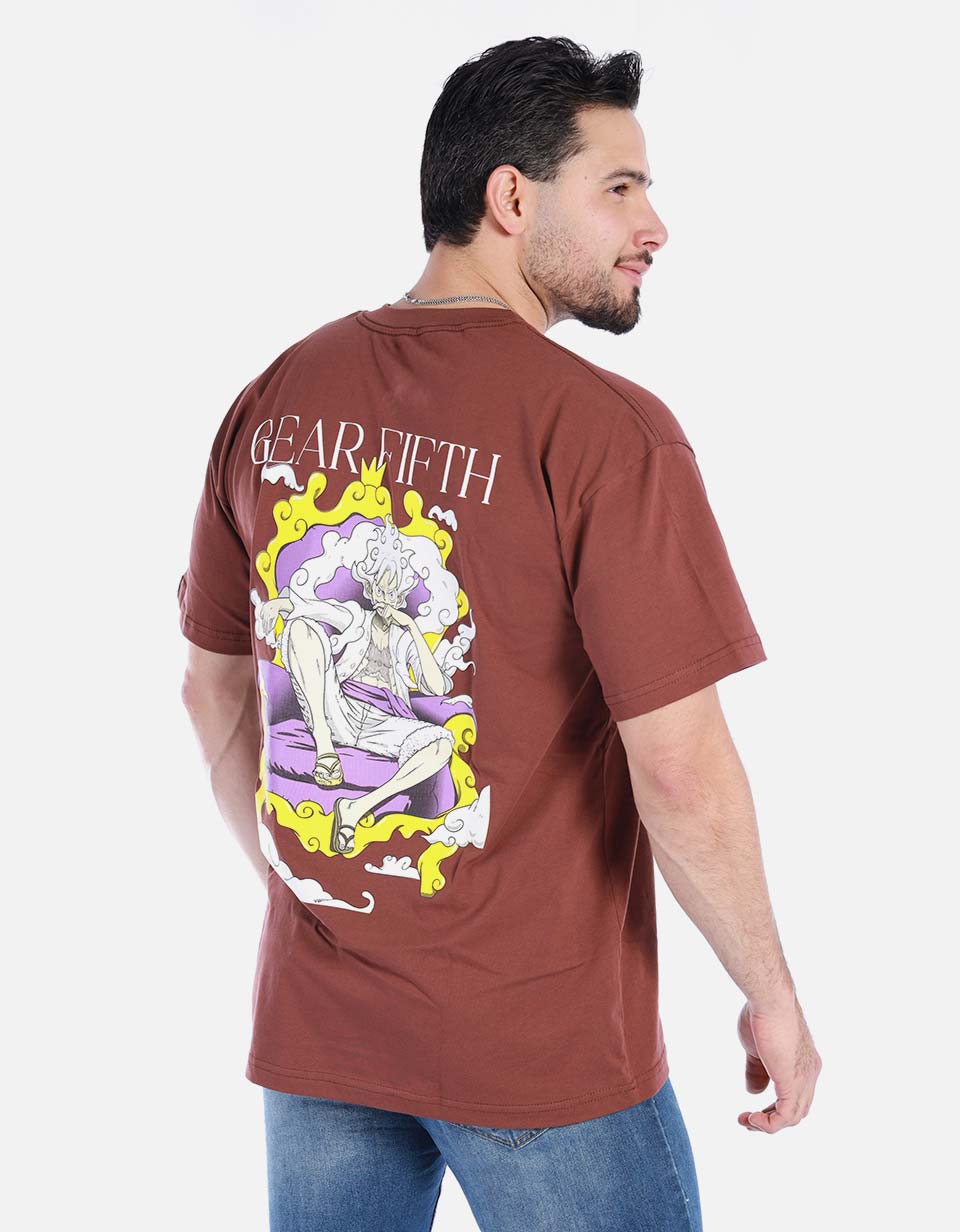Camiseta para hombre unicolor con estampado