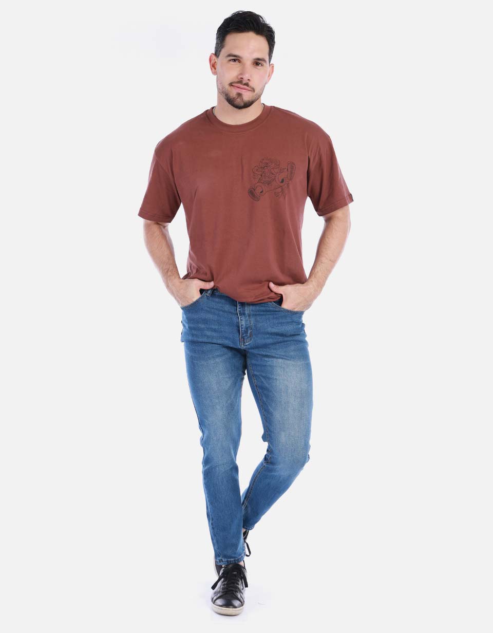 Jean para hombre regular fit con desgastes
