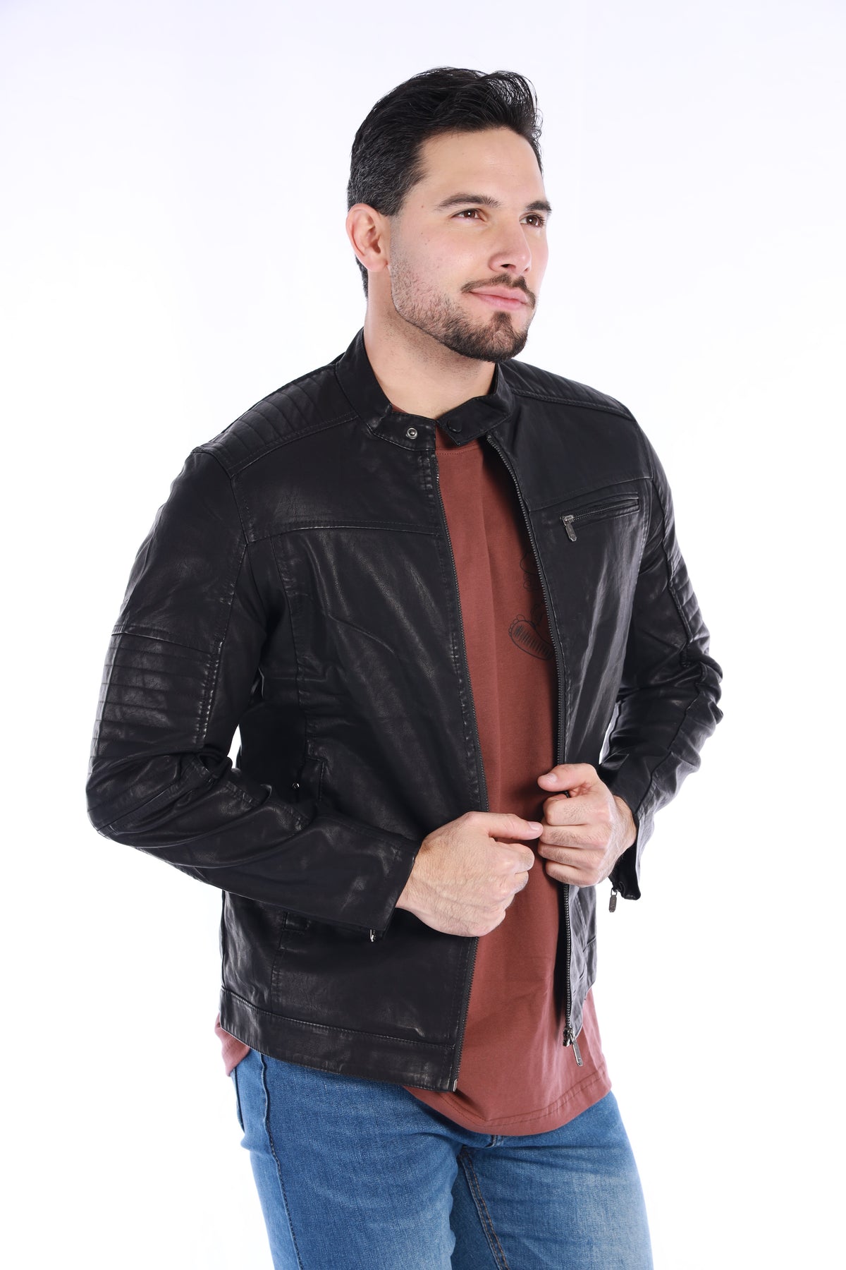 Chaqueta en cuero para hombre