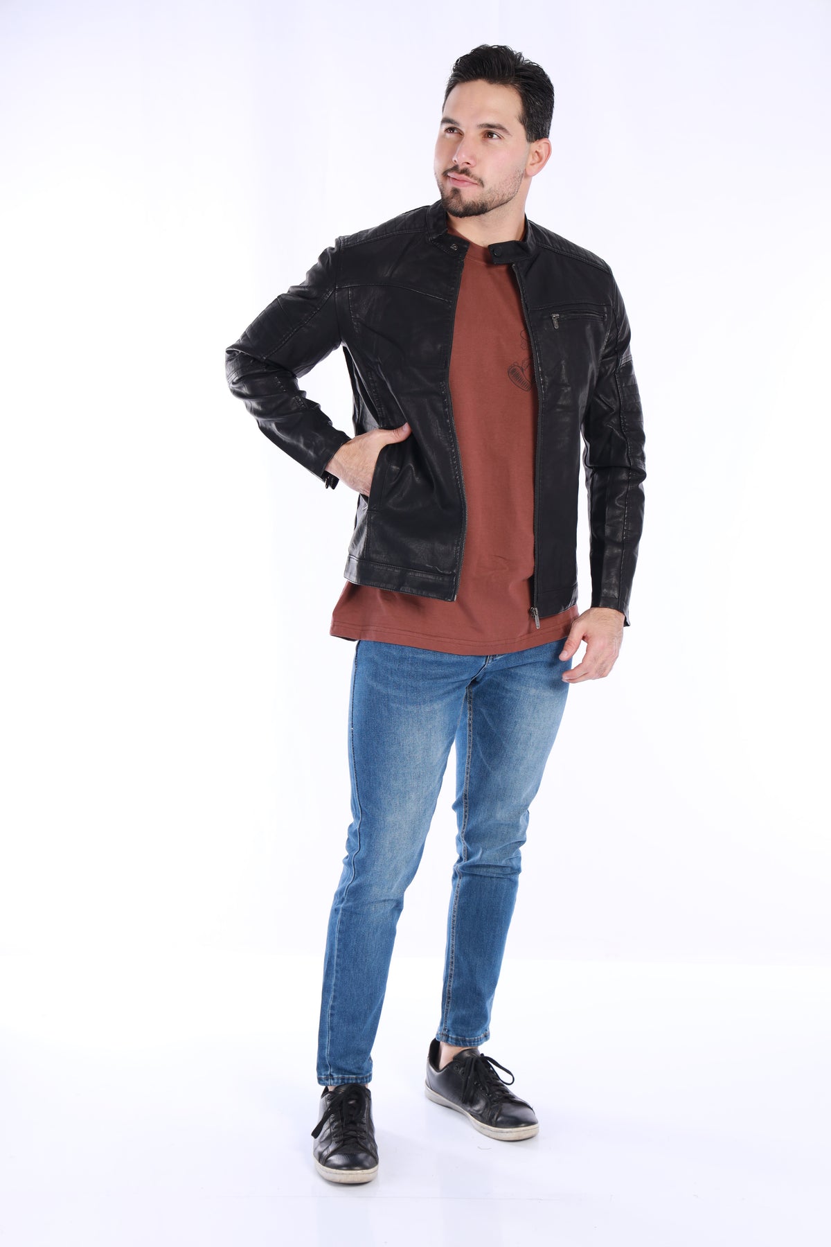 Chaqueta en cuero para hombre