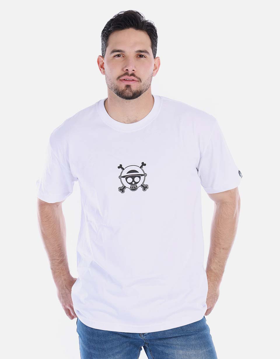 Camiseta para hombre unicolor con estampado