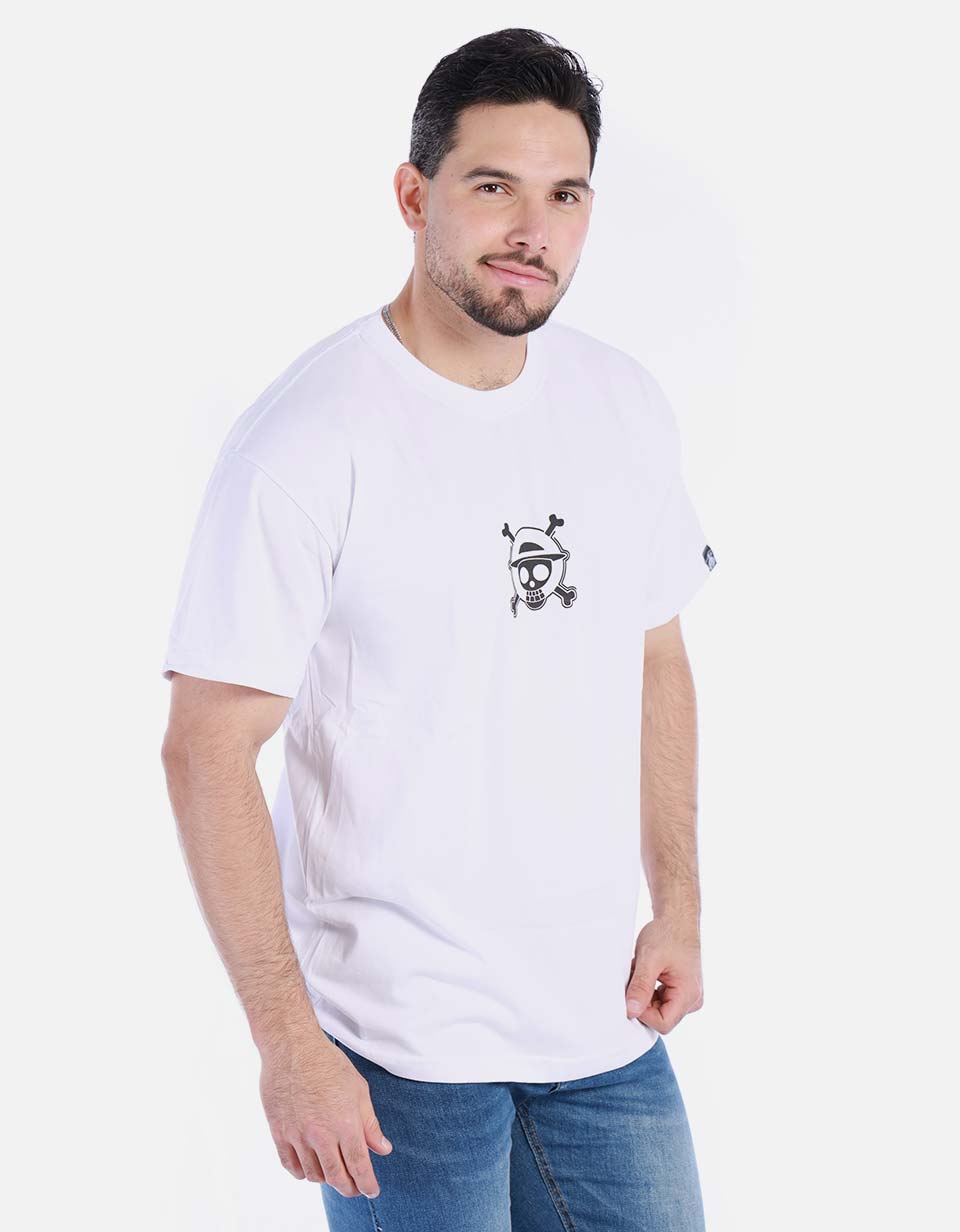 Camiseta para hombre unicolor con estampado