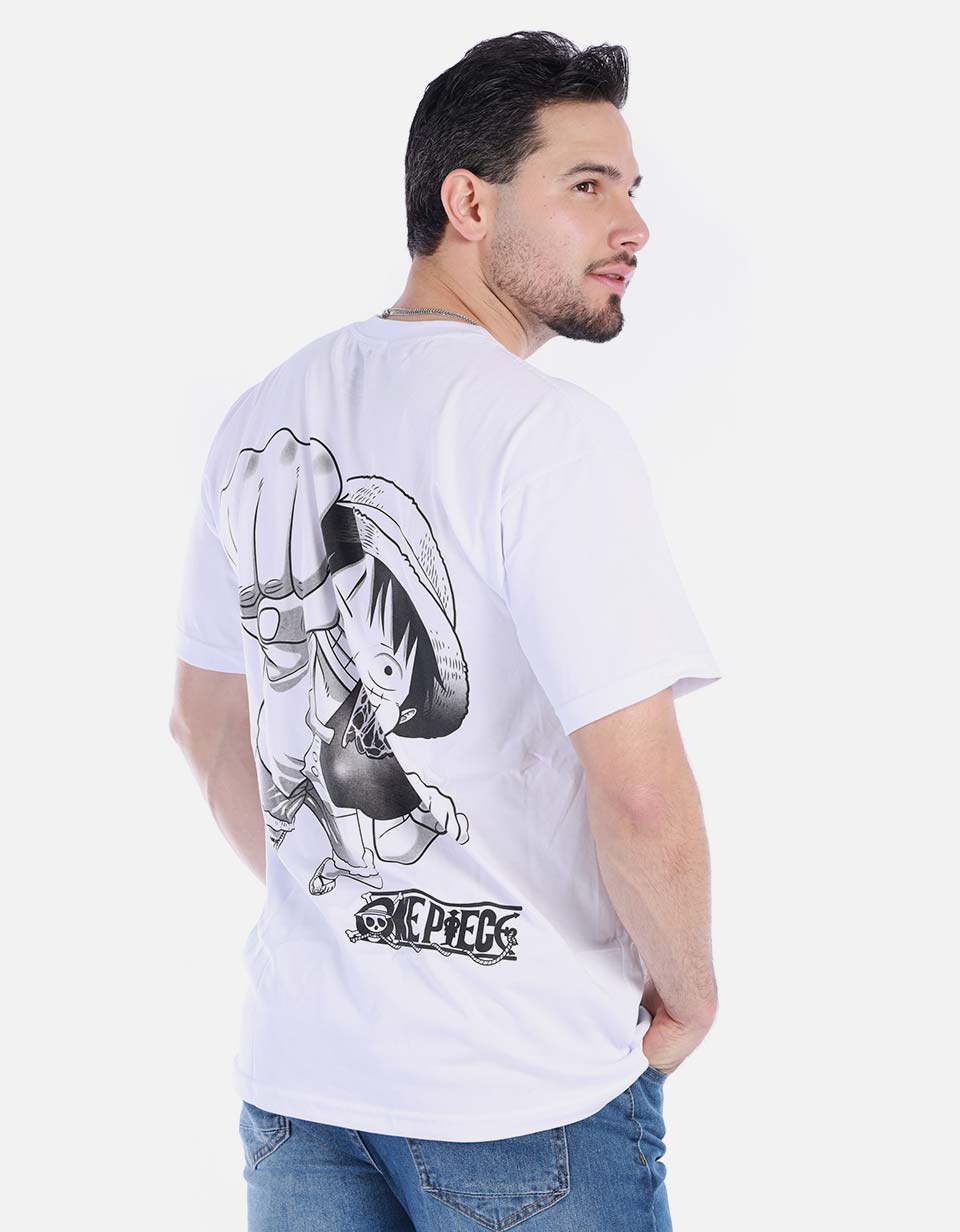 Camiseta para hombre unicolor con estampado