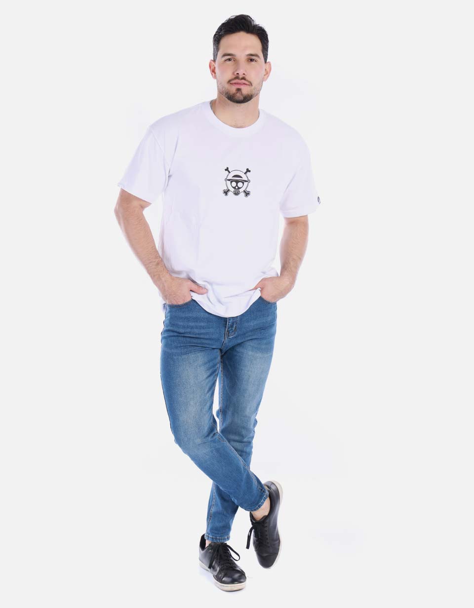 Camiseta para hombre unicolor con estampado