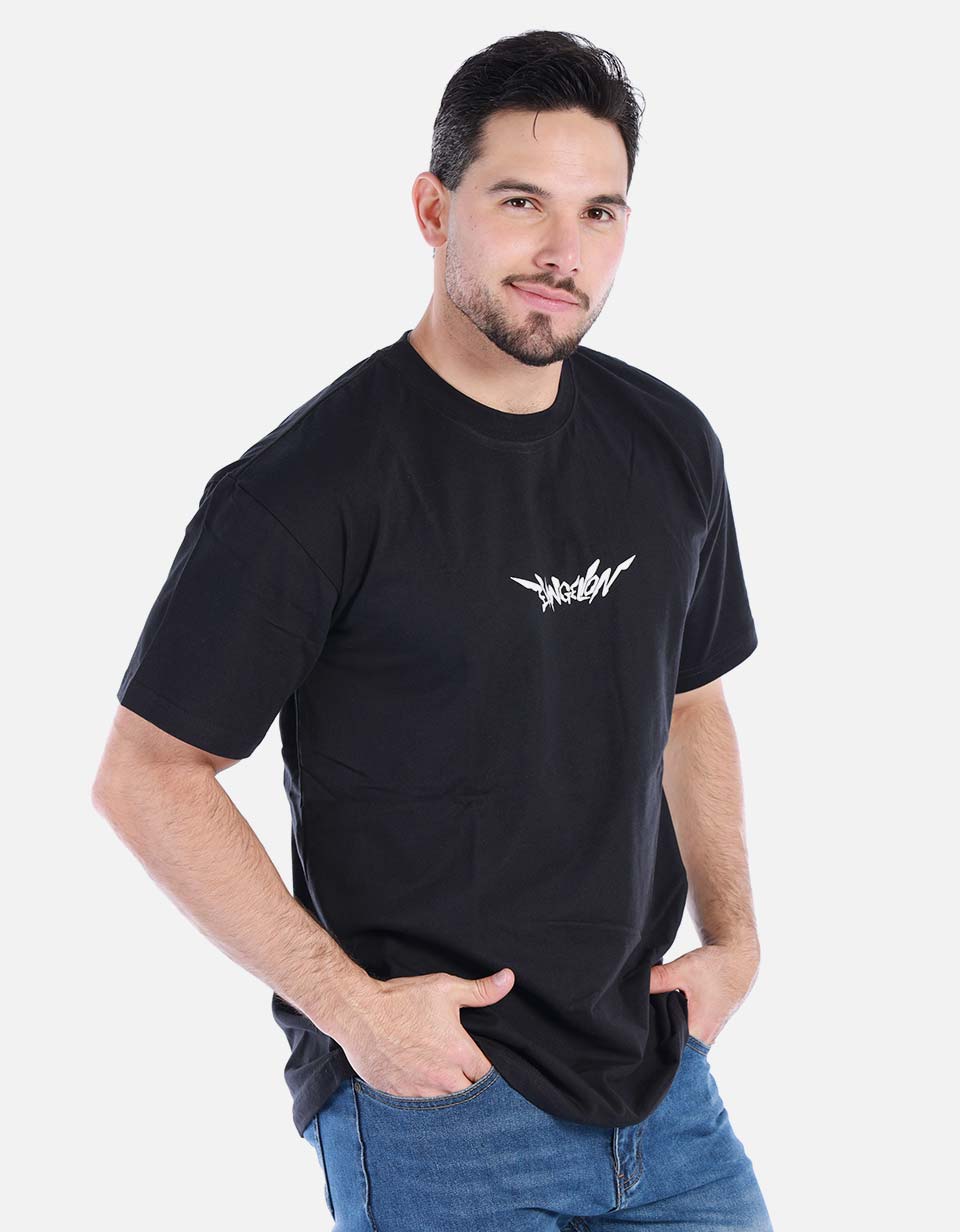 Camiseta para hombre unicolor con estampado