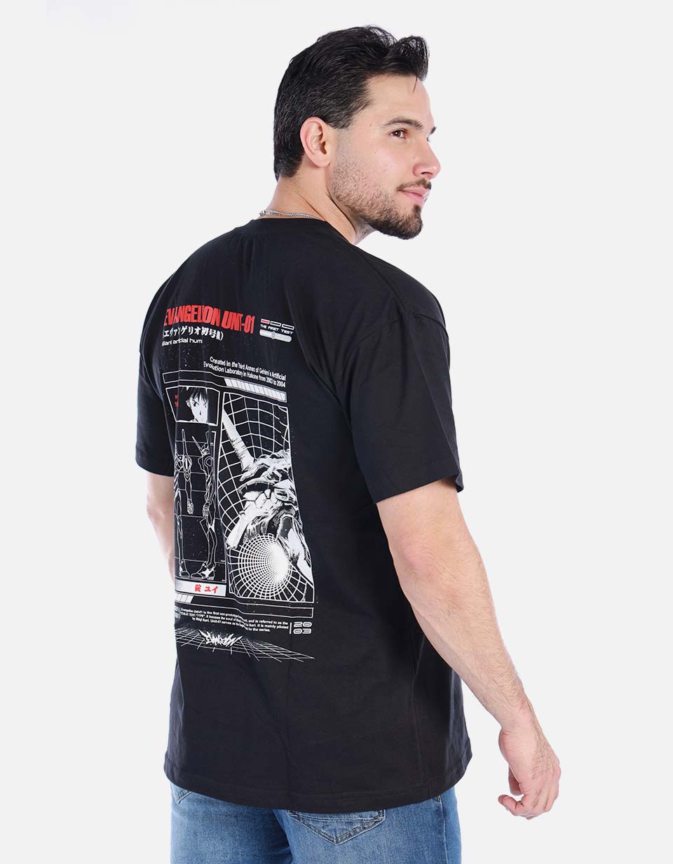 Camiseta para hombre unicolor con estampado
