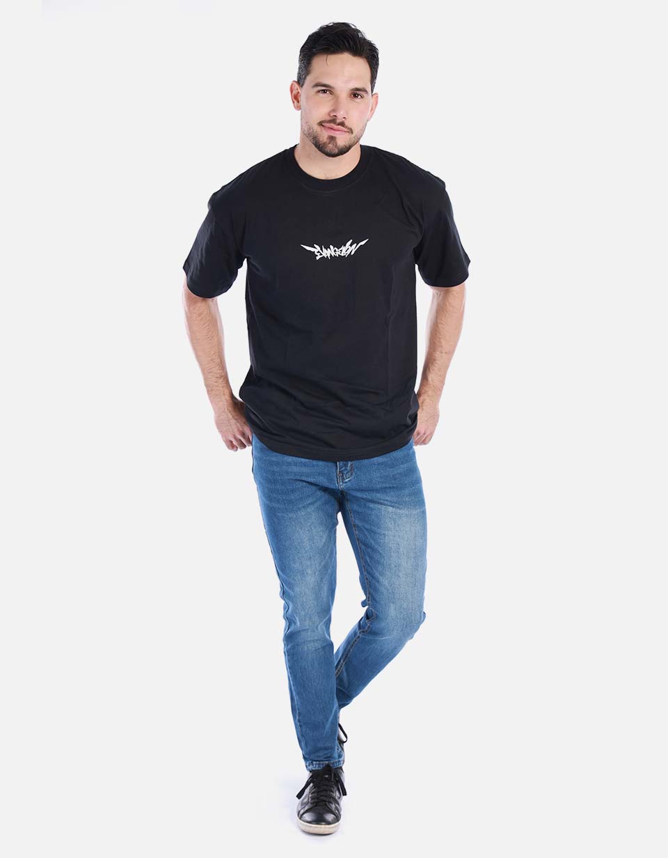 Camiseta para hombre unicolor con estampado
