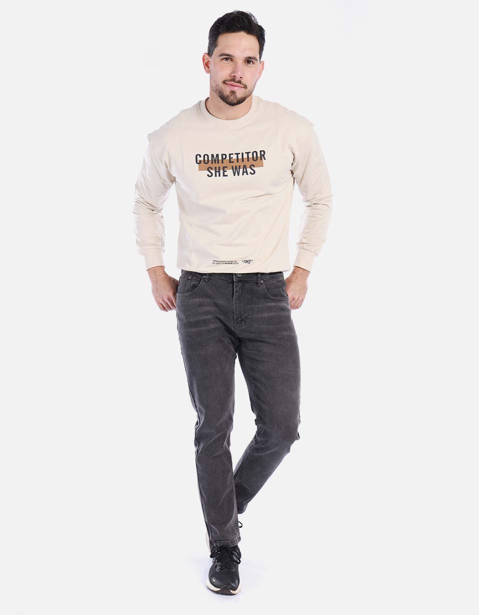 Jean para hombre regular fit negro