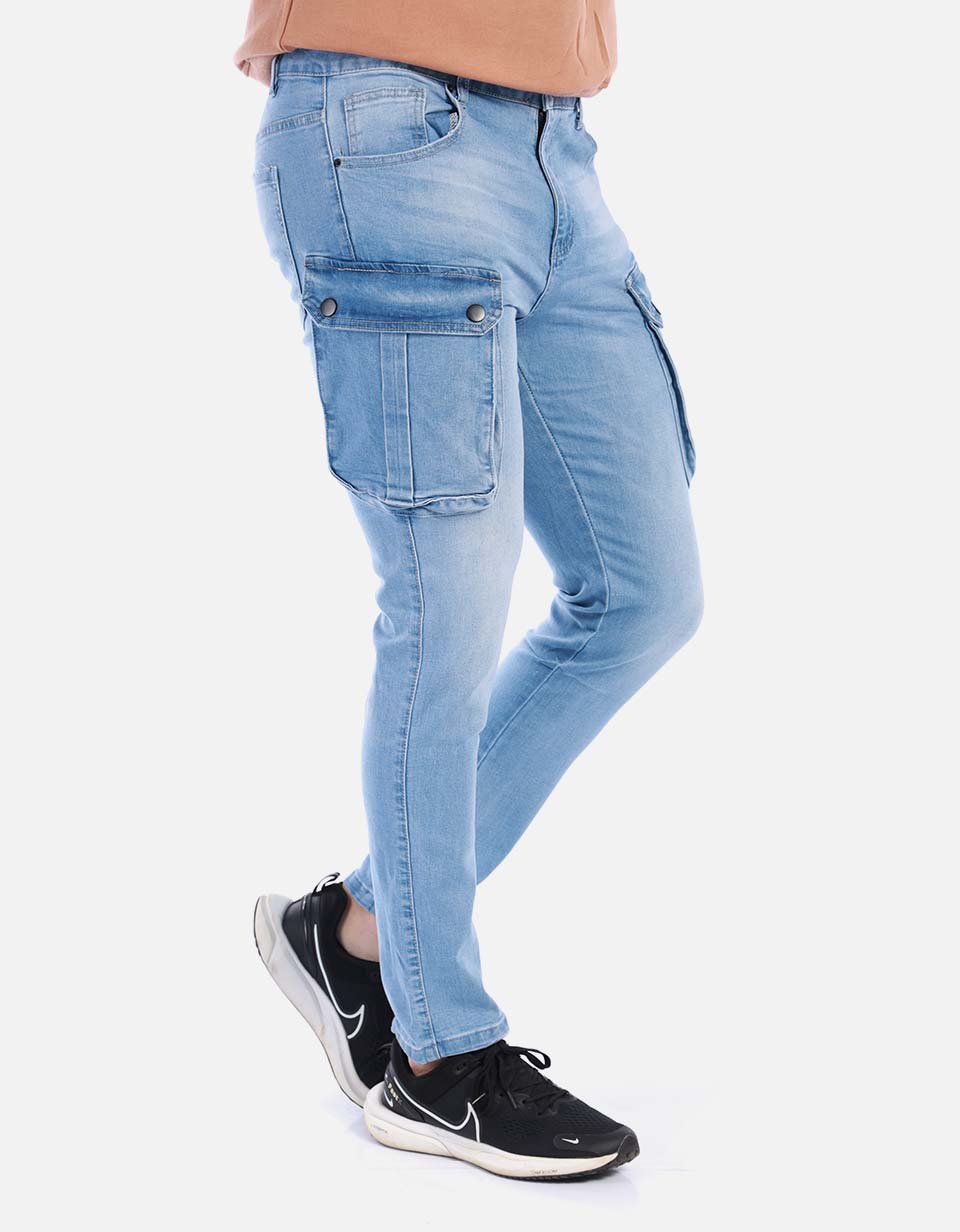 Jean cargo para hombre regular fit