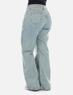 Jean Wide Leg con Costura Frontal