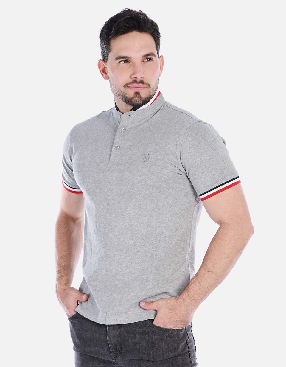 Camisa unicolor cuello piloto