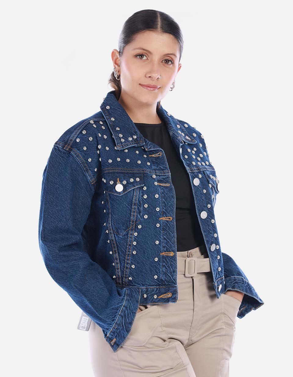 Chaqueta Denim Diosa con Taches