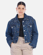 Chaqueta Denim Diosa con Taches