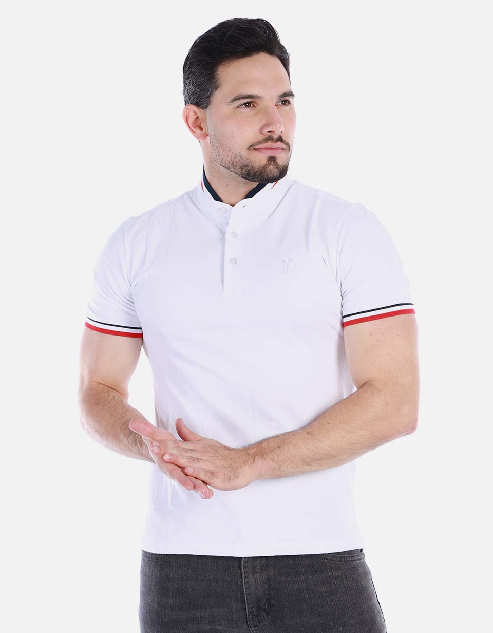 Camisa unicolor cuello piloto